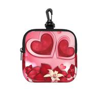 Bonne Saint-Valentin,Pochette de Rangement carrée à Fermeture éclair, Porte-Monnaie en néoprène, Petit Portefeuille, Pochette à Monnaie, Porte-Monnaie