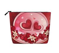 Bonne Saint-Valentin,Trousse de Toilette de Voyage Portable, Imitation Lin, en Lin.
