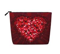 Bonne Saint-Valentin,Trousse de Toilette de Voyage Portable, Imitation Lin, en Lin.