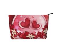 Bonne Saint-Valentin,Trousse de Toilette en Velours côtelé, Trousse de Maquillage Portable pour Les Voyages