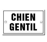Bonnecaze Absinthe & Home Chien Gentil (Friendly Dog) French Plaque, 10,2 x 6,3 cm