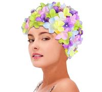 Bonneet de Bain - Turban de baiin Design hydrodynamique | Bonneet baiin Brocart, moulé uni, antidérapant, hypoallergénique et imperméable, Bonnet de Bain, Protection des Oreilles, Facile à Mettre et