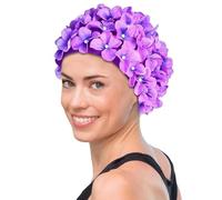 Bonneet de Bain - Turban de baiin Design hydrodynamique | Bonneet baiin Brocart, moulé uni, antidérapant, hypoallergénique et imperméable, Bonnet de Bain, Protection des Oreilles, Facile à Mettre et
