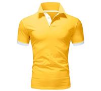 Bonnes Affaires de la journée T-Shirt à Manches Courtes et col Montant pour Hommes, Mode décontractée, Blocage de Couleur, Sport Chemises Tunique Homme Manches Courtes Vente déstockage