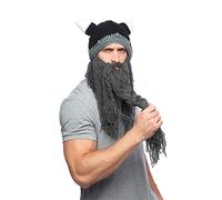 Bonnet à Barbe Viking pour Adulte - Masque de Père Noël - Éléphant Blanc - - Taille Unique