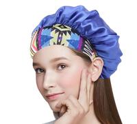 Bonnet à cheveux pour dormir -Bonnet en satin pour dormir,Bonnets de sommeil pour envelopper les cheveux la nuit Bonnet de nuit pour cheveux bouclés femmes noires