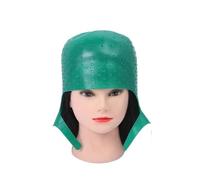 Bonnet À Mèches Bonnet de coloration cheveux en silicone, crochet, aiguille, teinture, surlignage, ensembles réutilisables, glaçage, chapeaux, salon coiffure(Green with hook)