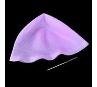 Bonnet à MèChes Bonnet de coloration de cheveux en silicone, crochet, aiguille, teinture, surlignage, ensembles réutilisables, glaçage, teinture, chapeaux, salon de coiffure.(Style B Pink)