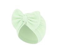 Bonnet à nœud pour bébé - Couleur unie - Turban pour bébé - Pour hôpital et chambre d'enfant - Pour nouveau-né indien, vert clair, Taille unique