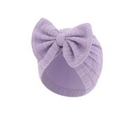 Bonnet à nœud pour bébé - Couleur unie - Turban pour bébé - Pour hôpital et chambre d'enfant - Pour nouveau-né indien, violet clair, Taille unique