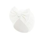 Bonnet à nœud pour bébé - Couleur unie - Turban pour bébé - Pour hôpital et chambre d'enfant - Pour nouveau-né indien, blanc, Taille unique