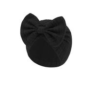 Bonnet à nœud pour bébé - Couleur unie - Turban pour bébé - Pour hôpital et chambre d'enfant - Pour nouveau-né indien, Noir , Taille unique