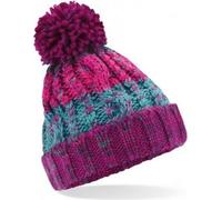 Bonnet à pompon Beechfield Junior PC3363 (taille unique) (Rose)