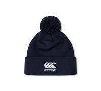 Canterbury Bonnet à pompon doublé polaire CCC pour homme Bleu marine Taille unique