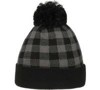 Bonnet à Pompon Checked Beanie gris One Size