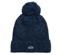 Bonnet à pompon en mailles torsadées femme Superdry Bleu TU