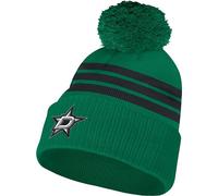 Bonnet à pompon NHL, logos brodés des équipes de la ligue NHL, 3 bandes, Dallas Stars, vert et noir)..