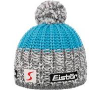 Eisbär Bonnet à Pompon Refocus Skipool Bonnet en Laine Bonnet de Ski (Taille Unique - Bleu-Gris)