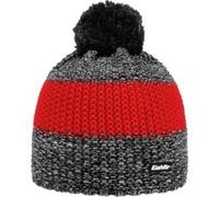 Bonnet à Pompon Styler by Eisbär gris-rouge One Size