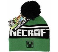 BONNET A POMPON VERT ET NOIR MINECRAFT LOGO DE CREEPER G