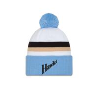 Bonnet à revers à pompon tricoté New Era des Atlanta Hawks