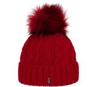 Bonnet à Revers Cable Knit by McBURN rouge One Size