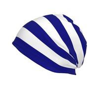 Bonnet Adulte Imprime Grèce Drapeau sans Bord Tricote Sport Homme Femme Taille Grande Elastique Respirant Confortable Doux Double Epaisseur Tricot Chaleur Sport Loisir Polyvalent Brimless