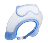 Bonnet Anti-éclaboussures Pour Enfance - Bandeau En Plastique Bleu, Couronne De Bain Sécurisée, Protection Rinçage Junior, Housse Gommage Jeune | Toilettages Flexibles Légers Sécurité Canal Drainage