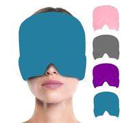 Bonnet Anti Migraine 360 en Gel, Compresse Froid et Chaud Masque Migraine Relief Cap Thérapie par Maux de Tête Céphalées Sinusite Stress Yeux Gonflés Tensions Casque, 420g Couche Double (Bleu)