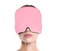 Bonnet anti-migraine, compresses chaudes et froides, masque réutilisable en gel simple face, rose