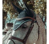 Bonnet anti-mouches pour cheval Antarès Logo Bleu TU