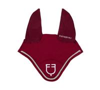 Bonnet anti-mouches pour cheval avec cordon de serrage Equestro Rouge Full