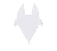 Bonnet anti-mouches pour cheval avec fixation de la muserolle Equestro 2019 Blanc Poney