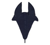 Bonnet anti-mouches pour cheval avec fixation de la muserolle Equestro 2019 Bleu Full