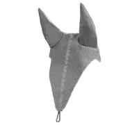 Bonnet anti-mouches pour cheval avec fixation de la muserolle Equestro 2019 Gris Full