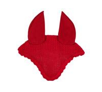 Bonnet anti-mouches pour cheval avec sangle avant élastique Lami-Cell Rouge TU