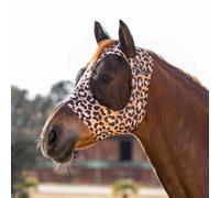 Bonnet anti-mouches pour cheval en lycra avec filet cache-oreilles Pro-Tech Jaune M