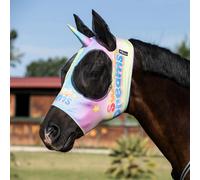 Bonnet anti-mouches pour cheval en lycra avec filet cache-oreilles Pro-Tech Multicolore L
