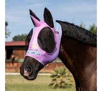 Bonnet anti-mouches pour cheval en lycra avec filet cache-oreilles Pro-Tech Multicolore S