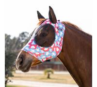Bonnet anti-mouches pour cheval en lycra avec filet cache-oreilles Pro-Tech Rouge L