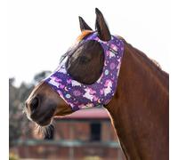 Bonnet anti-mouches pour cheval en lycra avec filet cache-oreilles Pro-Tech Violet M