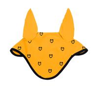 Bonnet anti-mouches pour cheval en technique black line édition Equestro Jaune Full