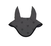 Bonnet anti-mouches pour cheval en technique black line édition Equestro Noir Poney