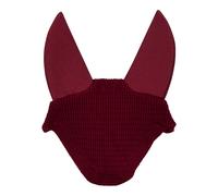 Bonnet anti-mouches pour cheval Equestro Silence Rouge Cob