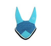 Bonnet anti-mouches pour cheval Equithème Polyfun Bleu Poney