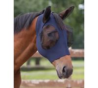 QHP Bonnet anti-mouches pour cheval Super Bug Bleu Full