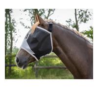 Bonnet anti-mouches pour cheval sans oreilles QHP Solaire Gris Extra Full
