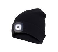 Velamp CAP03 Lighthouse Bonnet à LED Rechargeable par USB, Lumineux 100 Lumen, Taille Unique, Lavable, pour Le Sport et Le Travail, Noir
