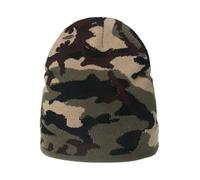 Bonnet avec motif camouflage pour homme - Hiver - Décontracté - Chaud - Mode camouflage - Bonnet en laine avec cache-oreilles - Long beanie - Unisexe, vert, M