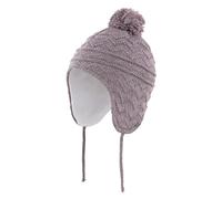 Bonnet Avec Oreilles Bonnet d'hiver for garçons et filles, chapeau tricoté doublé de polaire for enfants avec oreillettes pompon(01,S 3M-12M)